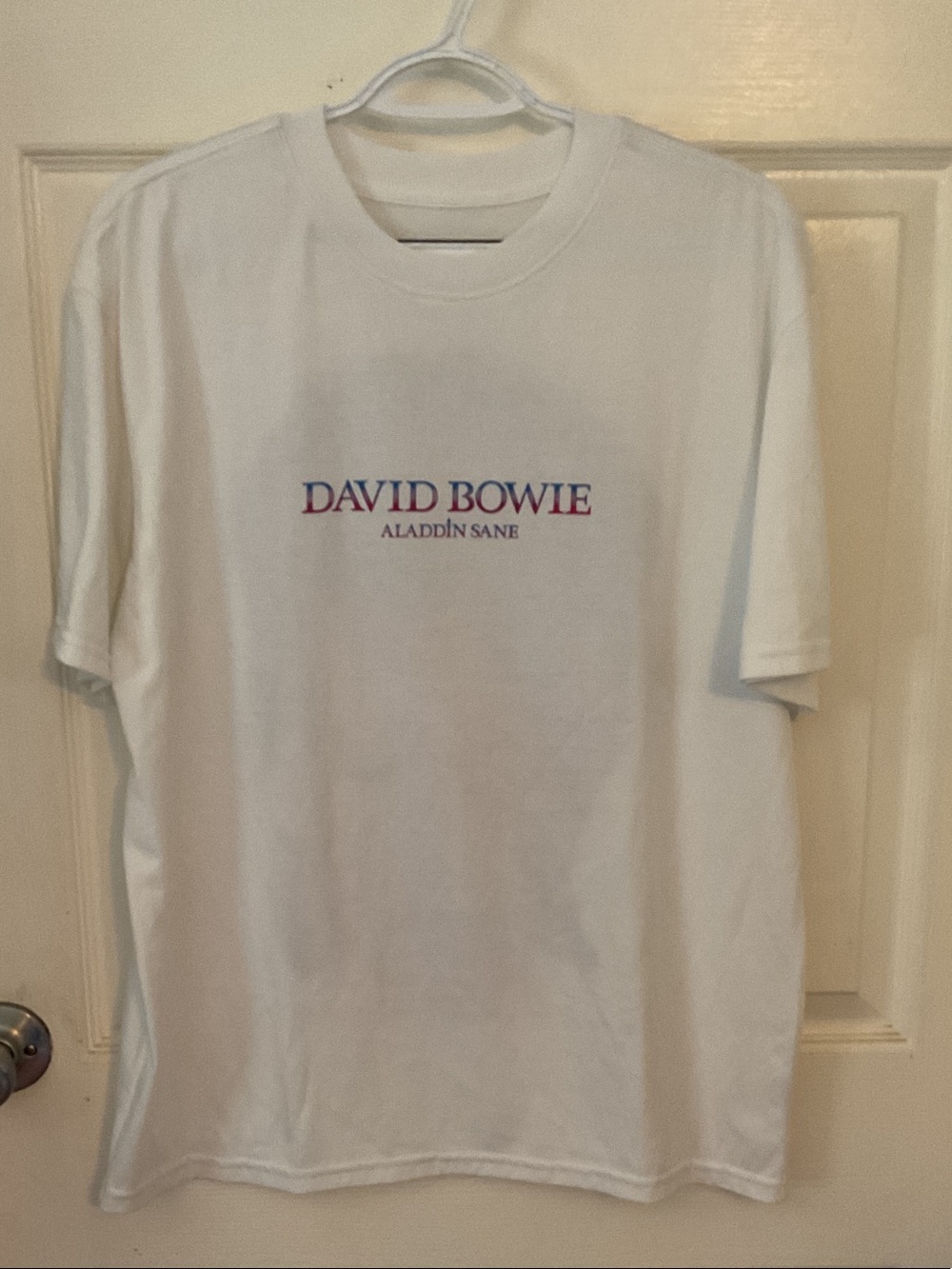 David Bowie 'Aladdin Sane' Logo Band T-Shirt with Backhit